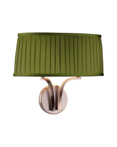 Alwyn 2 Light Wall Light Antique Brass With Bespoke Shade