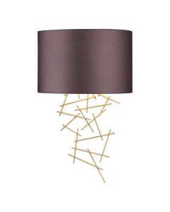 Atwood Wall Light Gold Leaf With Bespoke Shade