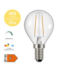 (Pack of 5) LED SES/E14 LED Light Bulb (Lamp) 4w 400lm 2700k