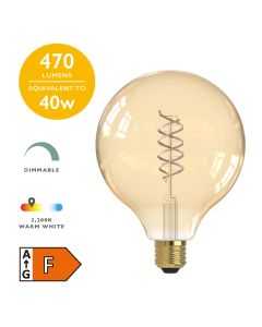 (Pack of 4) LED ES/E27 Globe Light Bulb (Lamp) 5.5w 470lm 2200k