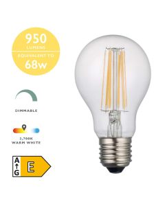 (Pack of 5) LED ES/E27 GLS Light Bulb (Lamp) 8w 950lm 2700k