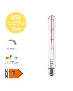 (Pack of 5) LED ES/E27 Tube Light Bulb (Lamp) 6w 650lm 2700k