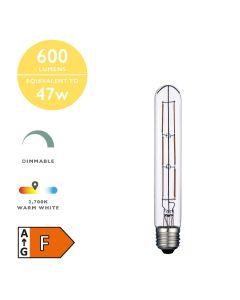 (Pack of 5) LED ES/E27 Tube Light Bulb (Lamp) 6w 600lm 2700k