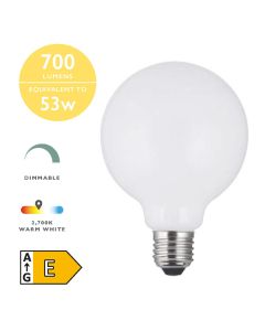 (Pack of 5) LED ES/E27 Globe Light Bulb (Lamp) 6w 700lm 2700k