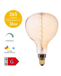 Single Vintage LED ES/E27 GLS Light Bulb (Lamp) 4w 265lm 2200k