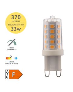 (Pack of 10) LED G9 LED Light Bulb (Lamp) 3w 370lm 2700k