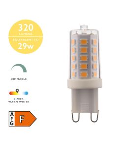 (Pack of 10) LED G9 G9 Light Bulb (Lamp) 3.5w 320lm 2700k