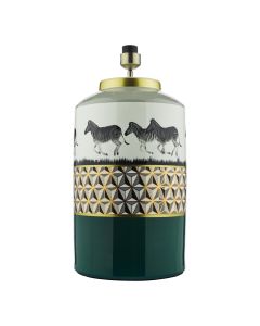 Callie Table Lamp Green Ceramic and Antique Brass Base Only