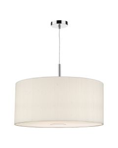 Ellington 3 Light Pendant Polished Chrome With Bespoke Shade
