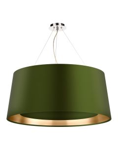 Hastings 6 Light Pendant Bespoke and Polished Chrome With Bespoke Shade