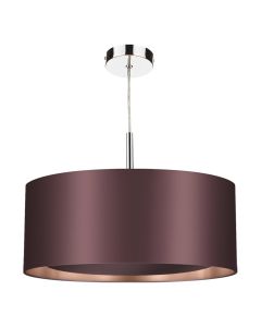 Hockney 3 Light Pendant Bespoke and Polished Chrome With Bespoke Shade