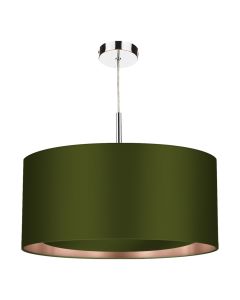 Hockney 3 Light Pendant Bespoke and Polished Chrome With Bespoke Shade