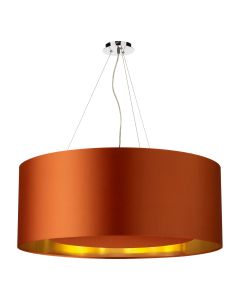 Hockney 6 Light Pendant Bespoke and Polished Chrome With Bespoke Shade