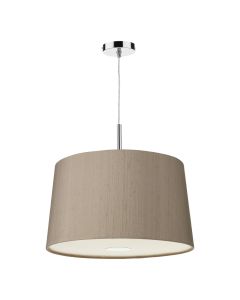 Naseby 3 Light Pendant Bespoke and Polished Chrome With Bespoke Shade