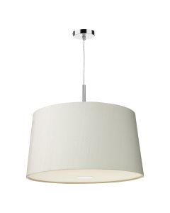 Naseby 3 Light Pendant Bespoke and Polished Chrome With Bespoke Shade