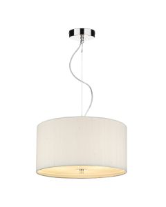 Renoir 3 Light Pendant Bespoke and Polished Chrome With Bespoke Shade