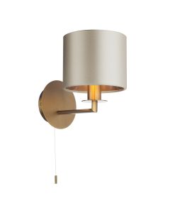 Rex Wall Light Satin Bronze With Bespoke Shade