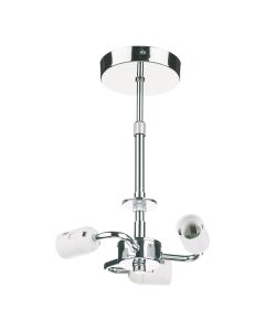 3 Light Semi Flush Suspension Polished Chrome
