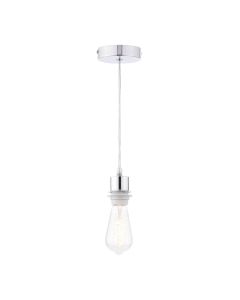 1 Light E27 Suspension Polished Chrome With Clear Cable
