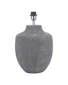 Udine Table Lamp Grey Ceramic and Polished Chrome Base Only
