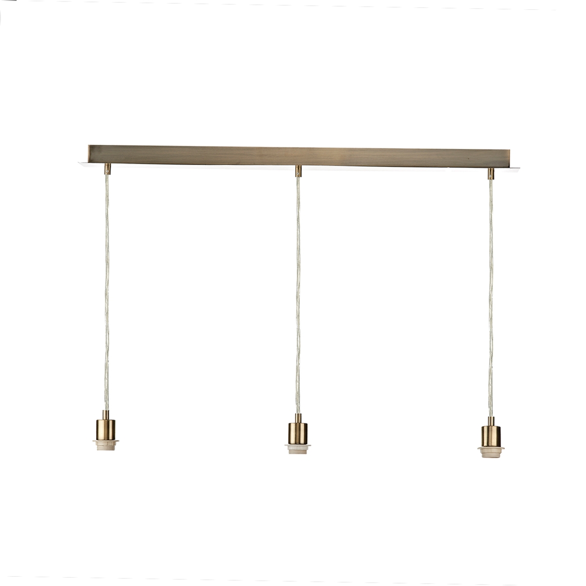 3 Light Antique Brass Suspension Bar