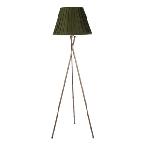 Bamboo Tripod Floor Lamp Antique Brass Base Only
